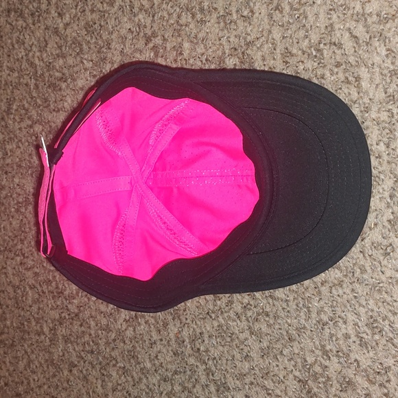 Nike Featherlight Dri-Fit Mesh Strap-on Pink-Black Hat Cap OS - Picture 9 of 10